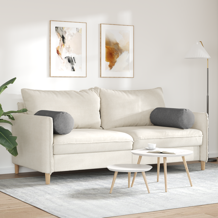 Bolsterkuddar 2 pcs Mörkgrå Ø 25 x 70 cm Kordread tyg