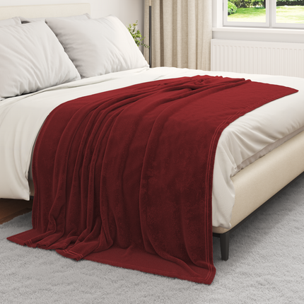 Kastfilt Bordeaux Röd 150 x 200 cm Fleece
