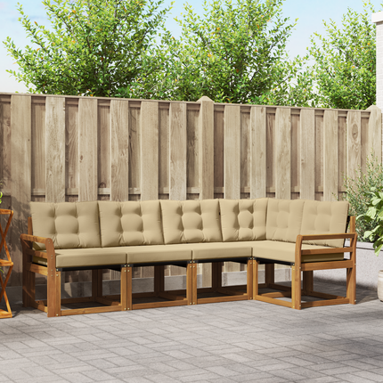 Utomhussoffset 5 st Naturlig och Beige