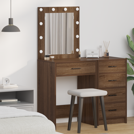 Smyckebord Brun Ek 50 x 41 x 135 cm Konstruerat trä