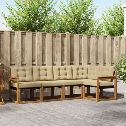 Utomhussoffset 5 st Naturlig och Beige
