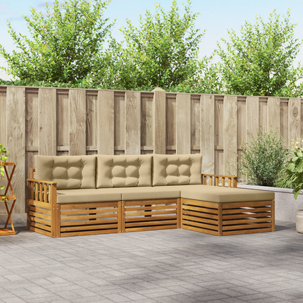 Utomhussoffset Naturlig och Beige 249,5 x 162,5 x 73 cm