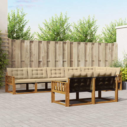 Utomhussoffset 8 st Naturlig och Beige