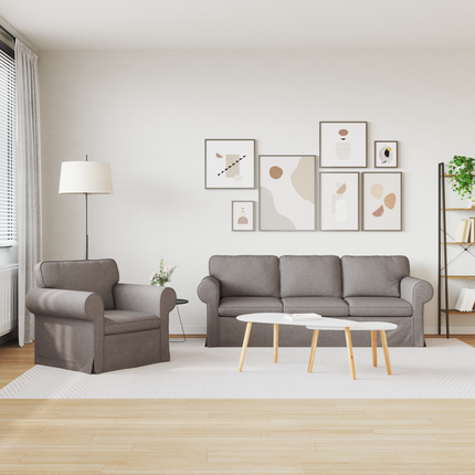 Soffset 2 st Taupe tyg