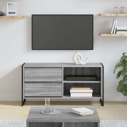 TV-skåp 100 x 36 x 49,5 cm Grå Sonoma Konstruerat trä