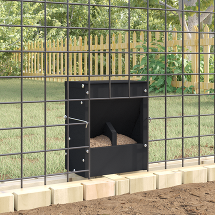 Kaninsmatare Svart 20 x 12,5 x 25 cm Kallvalsat Stål