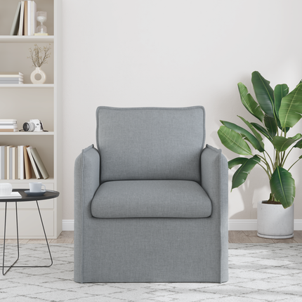 Soffa Ljusgrå 75 x 82 x 85 cm tyg