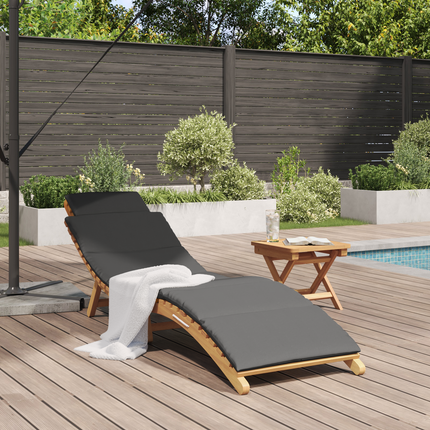Trädgård Sunlounger Brun 198 x 55 x 58,5 cm Massivt teakträ