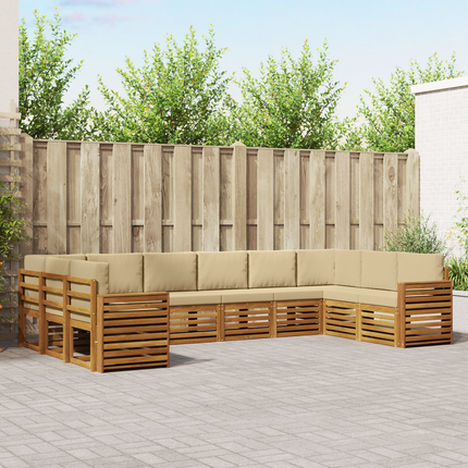 Utomhussoffset 10 st Naturlig och Beige