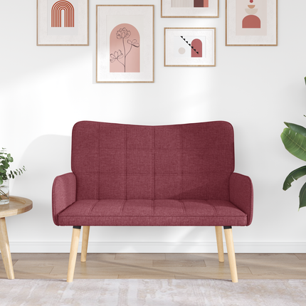 2-sits soffa Vinröd 115 x 61 x 87 cm Tyg