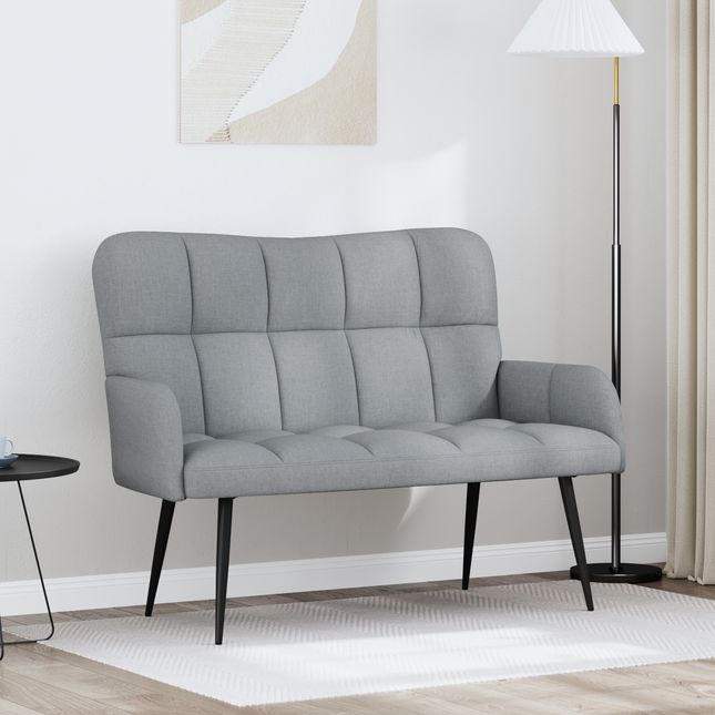 2-sits soffa Ljusgrå 115 x 61 x 87 cm Tyg