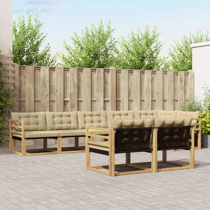 Utomhussoffset 8 st Vit och Beige
