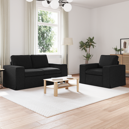 Soffset 2 st Svart tyg