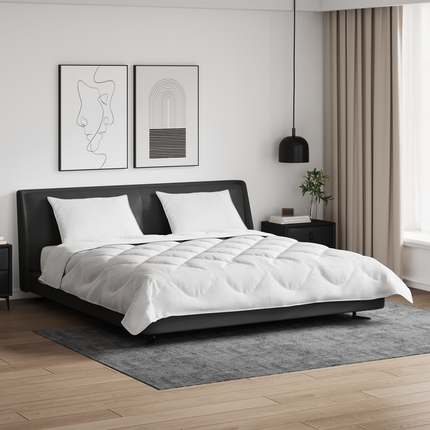 Duntäcke med Kuddar med kudde 3 st Vit Mikrofiber