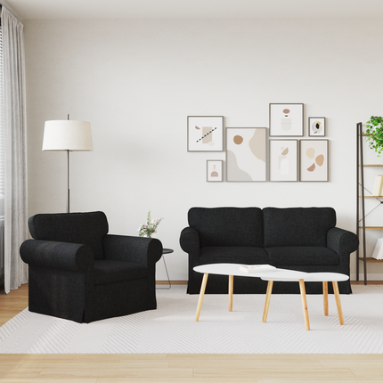 Soffset 2 st Svart tyg
