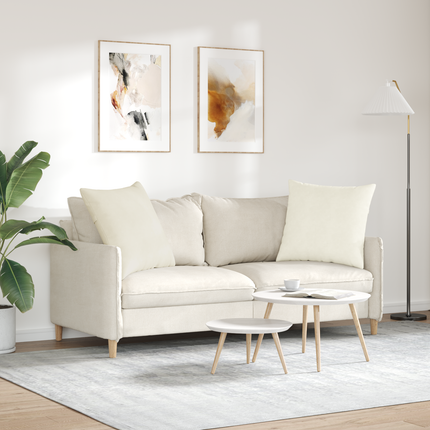 Sofakuddar 2 pcs Kräm 80 x 80 cm Kordread tyg