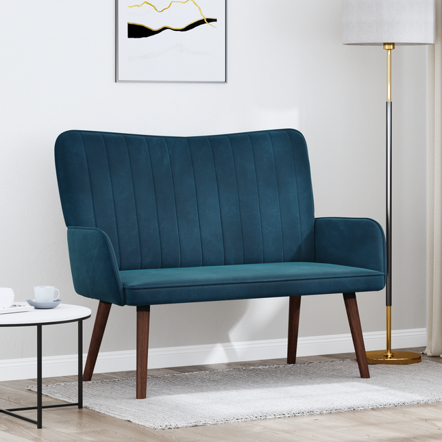 2-sits soffa Blå 115 x 61 x 87 cm Sammet