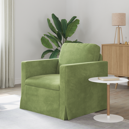 Soffa Ljusgrön 78 x 78 x 80 cm Sammet