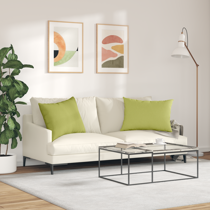 Sofakuddar 2 st tyg Ljusgrön 70 x 50 cm