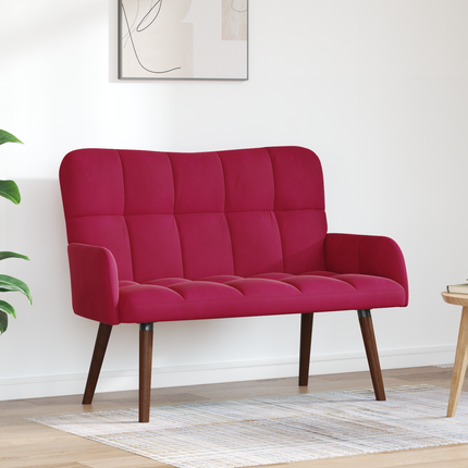 2-sits soffa Vinröd 115 x 61 x 87 cm Sammet