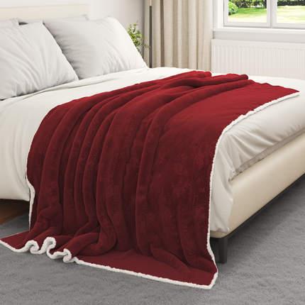 Kastfilt Bordeaux Röd 150 x 200 cm 1.64 Fleece