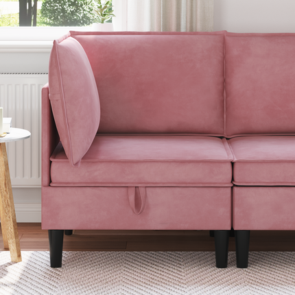 Soffa med förvaring Rosa Sammet