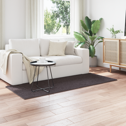Områdesmattor Rektangulär SIROLO Antracit 150 x 80 cm Polyester