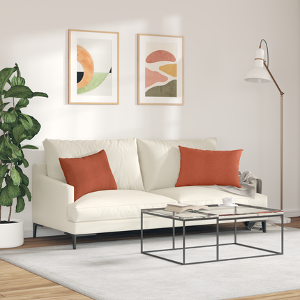 Sofakuddar 2 pcs Röd orange 60 x 40 cm Kordread tyg