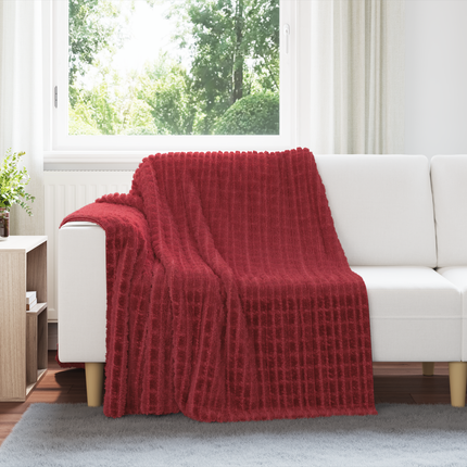 Filtar 6 st Bordeaux Röd 200 x 150 cm 4.5 Fleece