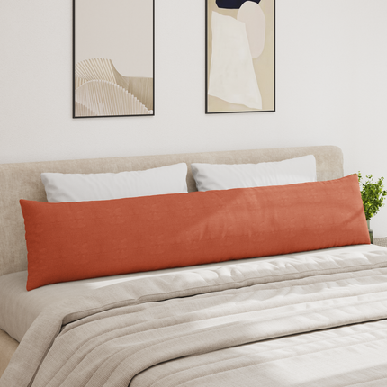 Sofakuddar 2 pcs Röd orange 200 x 40 cm Kordread tyg