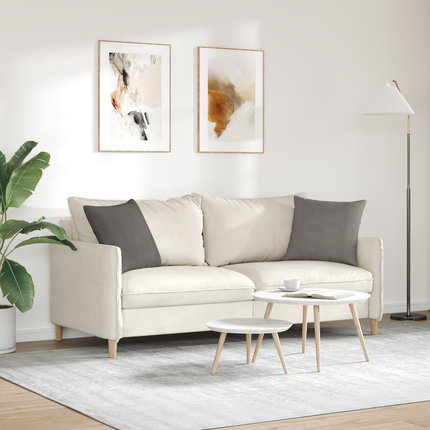 Sofakuddar 2 pcs Ljusgrå 45 x 45 cm Kordread tyg