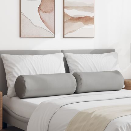 Bolsterkuddar 2 st tyg Moln Grå Ø 25 x 70 cm