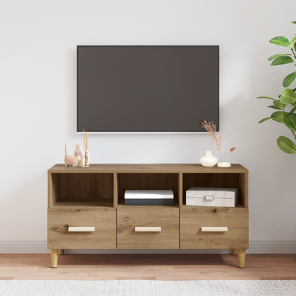 TV-skåp 102 x 36 x 50 cm Artisan Ek Konstruerat trä