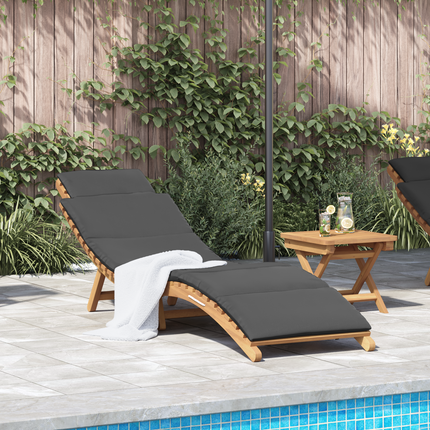 Trädgård Sunlounger Brun 198 x 55 x 58,5 cm Massivt teakträ