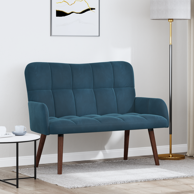 2-sits soffa Blå 115 x 61 x 87 cm Sammet