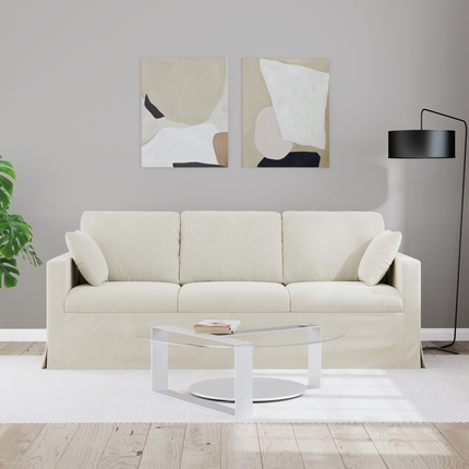 Soffa Kräm 198 x 78 x 80 cm Sammet
