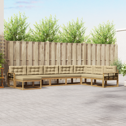 Utomhussoffset 8 st Vit och Beige