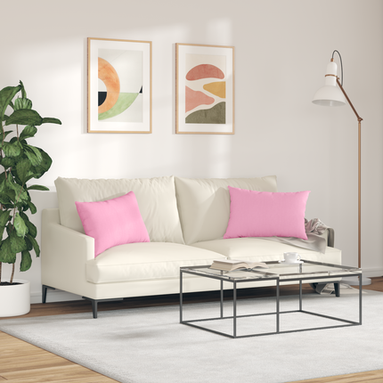 Sofakuddar 2 st tyg Rosa 60 x 40 cm
