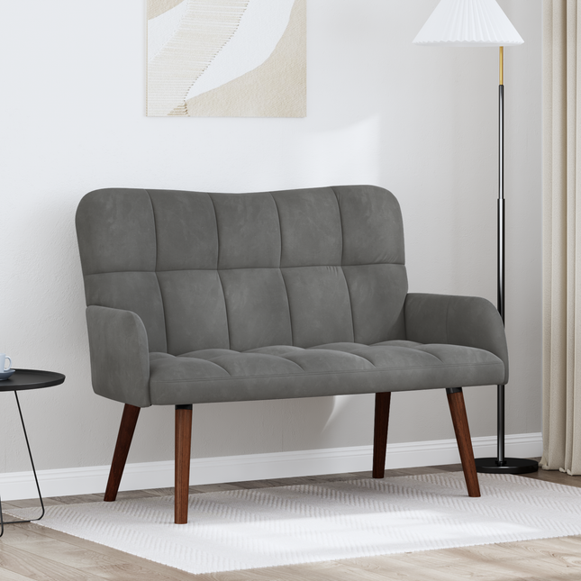 2-sits soffa Mörkgrå 115 x 61 x 87 cm Sammet