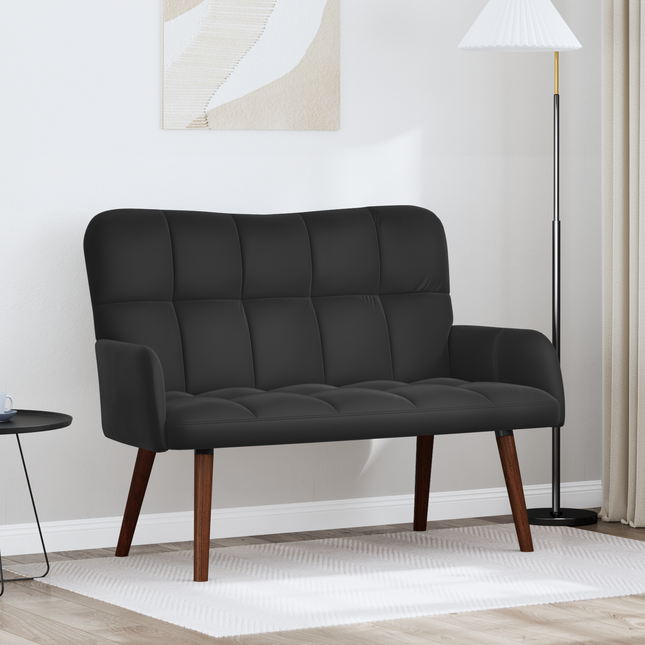 2-sits soffa Svart 115 x 61 x 87 cm Sammet