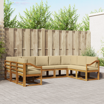 Utomhussoffset 9 st Naturlig och Beige