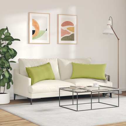 Sofakuddar 2 st tyg Ljusgrön 80 x 40 cm