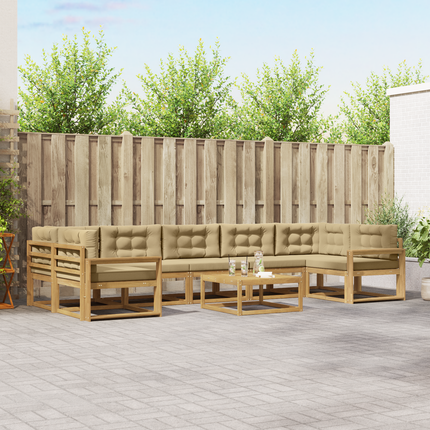 Utomhussoffset 6 st Vit och Beige