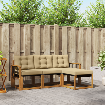 Utomhussoffset 4 st Naturlig och Beige