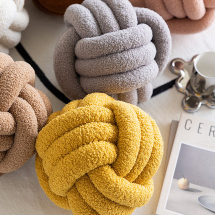 Sofa Living Room Spherical Lamb Wool Bedside Cushion