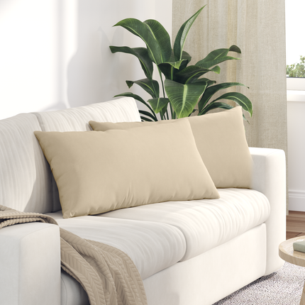 Sofakuddar 2 pcs Kräm 80 x 40 cm tyg
