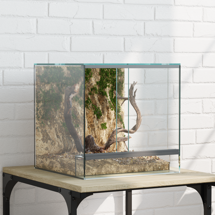 Terrarium med lagring Transparent 30 x 30 x 30 cm Glas