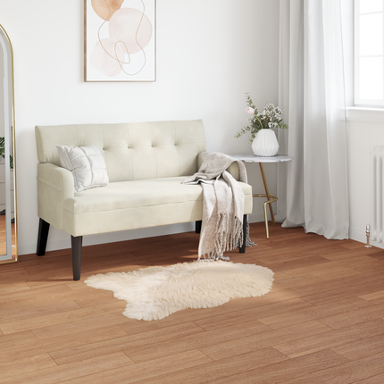 Fuskfäll matta TAFALLA Beige 80 x 120 cm Polyester