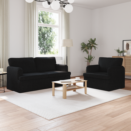 Soffset 2 st Svart tyg