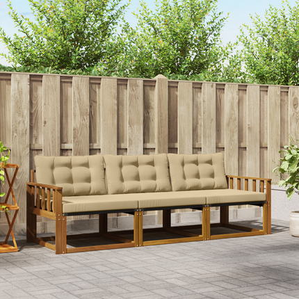 Utomhussoffset 3 st Naturlig och Beige